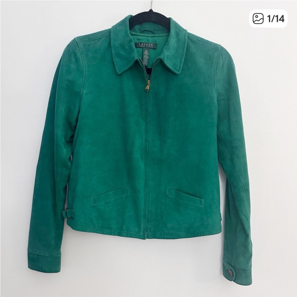 Ralph Lauren Teal Suede Blazer